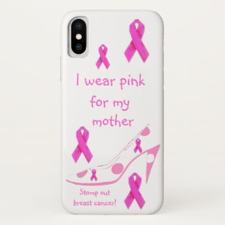 Pink Ribbon Breast Cancer Tribute iPhone X Case