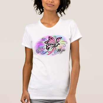 Pink Ribbon  Breast Cancer  Watercolor Design T-shirt by FXtions at Zazzle