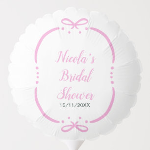 Pink Ribbon Bridal Shower Balloon