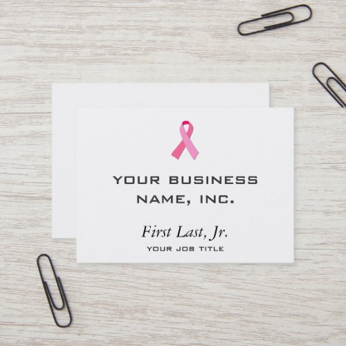 Pink Ribbon Business Card Template