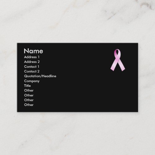 Pink Ribbon Business Card