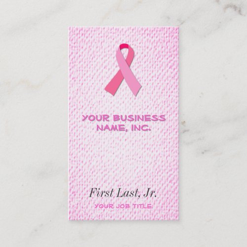 Pink Ribbon Business Card Templates