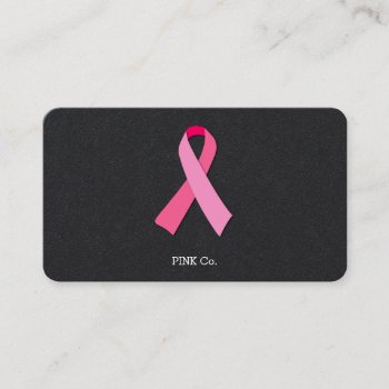 Pink Ribbon Business Card by TerryBain at Zazzle