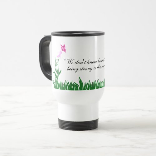 Pink Ribbon Butterfly Breast Cancer Awareness Mug