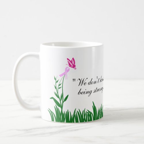 Pink Ribbon Butterfly Breast Cancer Awareness Mug