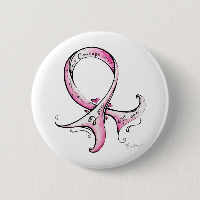 Pink Ribbon Button (Front)