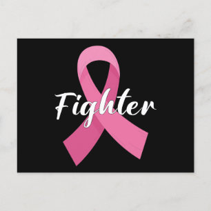 Pink Ribbon Cancer Awareness Breast Cancer Fighter Postcard