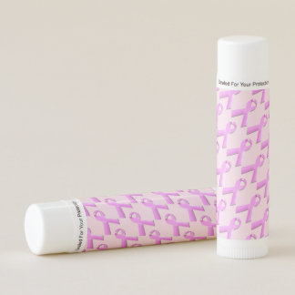 Pink ribbon cancer awareness pattern lip balm