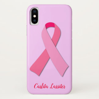 Pink Ribbon iPhone XS Case