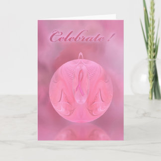 Pink Ribbon Celebration 4 - Celebrate Holiday Card