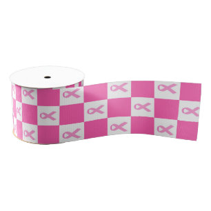 Pink Ribbon Checkerboard – Breast Cancer Awareness