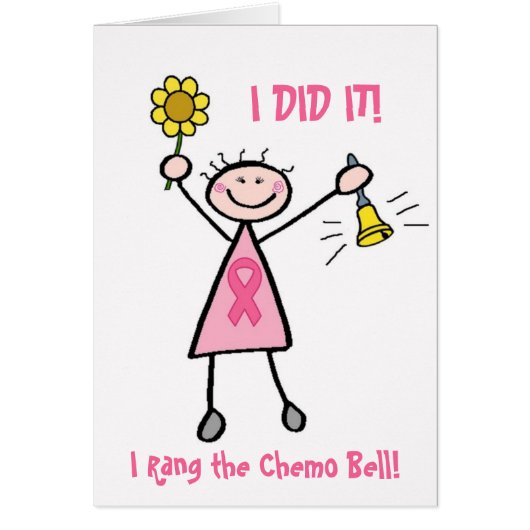 Pink Ribbon Chemo Bell Card (Front)