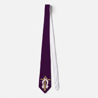 Pink Ribbon Christian Cross Design Tie