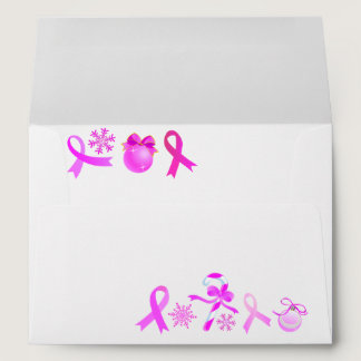 Pink Ribbon Christmas Envelope