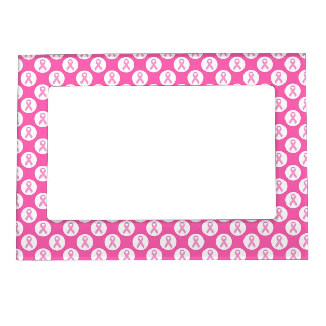 Pink Ribbon Circle – Breast Cancer Awareness Magnetic Frame (Front)