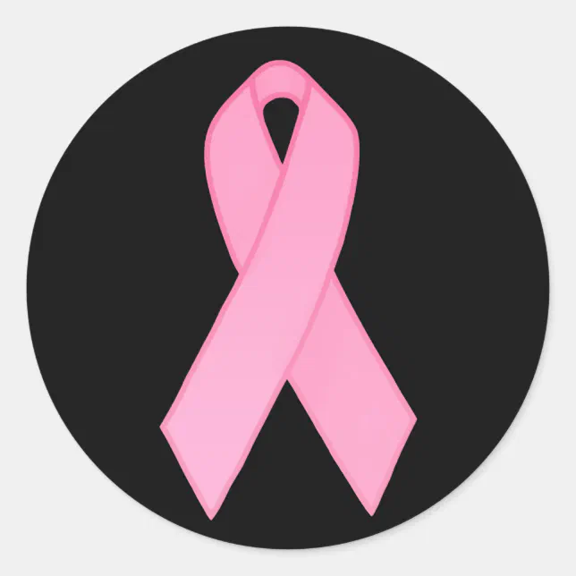 Pink Ribbon Classic Round Sticker | Zazzle