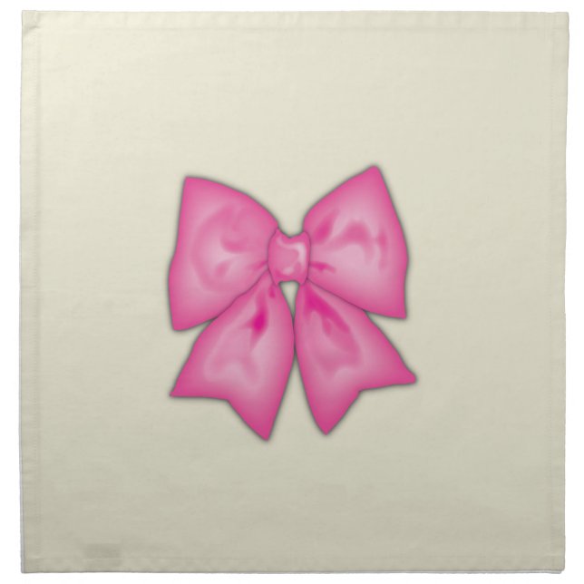 Pink Ribbon Cloth Napkin (Front)