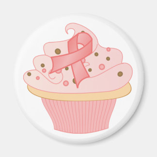 Pink Ribbon Cupcake Magnet