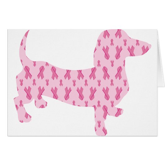 Pink Ribbon Dachshund (Front Horizontal)