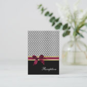 pink ribbon damask Reception   Cards (Standing Front)