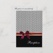 pink ribbon damask Reception   Cards (Front/Back)