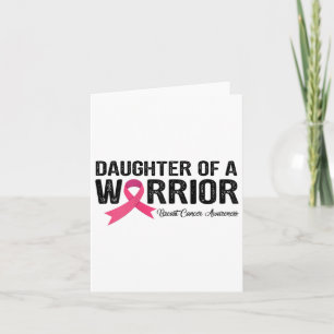 Pink Ribbon Daughter Of A Warrior Breast Cancer Aw Card