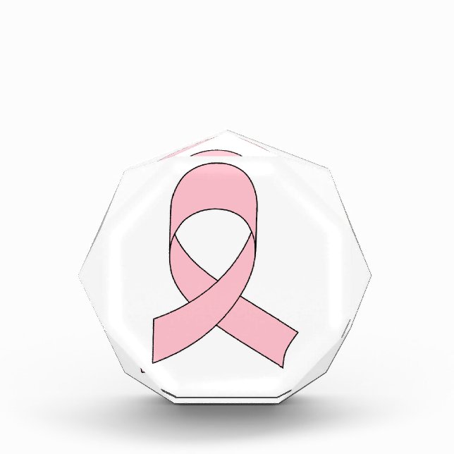 Pink Ribbon Drawing Acrylic Award (Front)