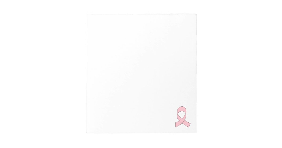 Pink Ribbon Drawing Custom Notepad | Zazzle