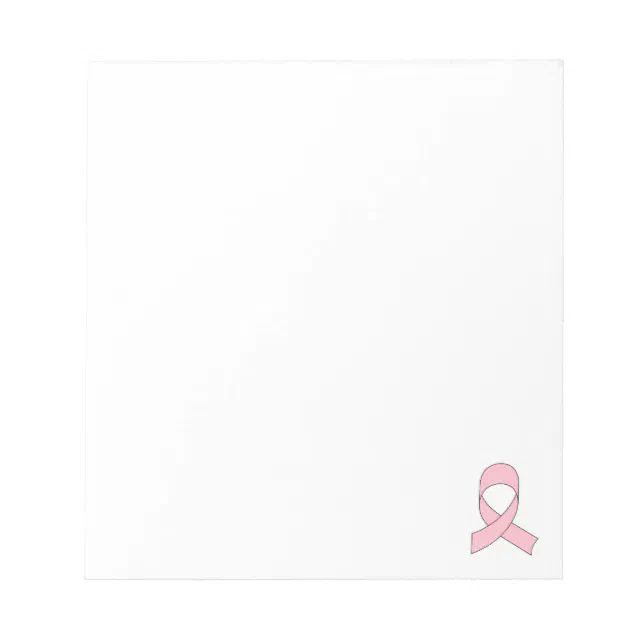 Pink Ribbon Drawing Custom Notepad | Zazzle