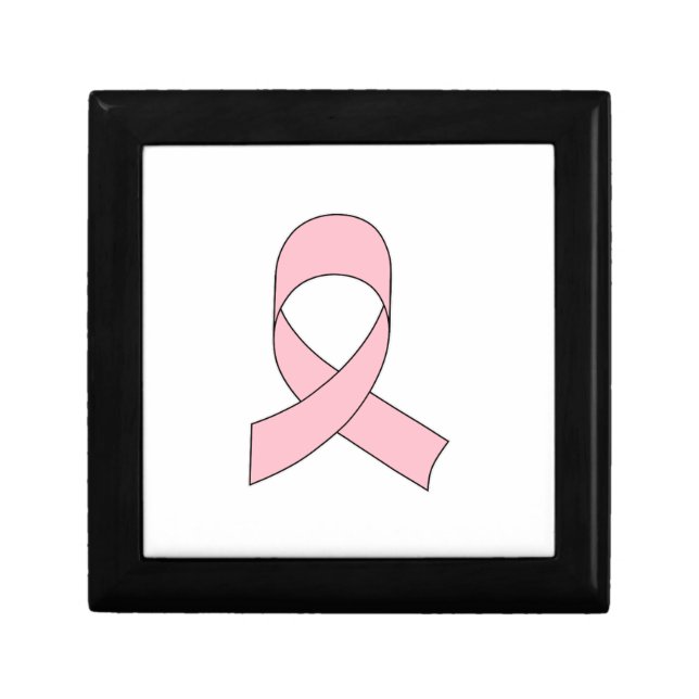 Pink Ribbon Drawing Jewelry Box (Front)