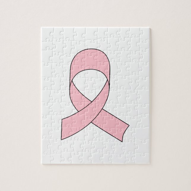 Pink Ribbon Drawing Jigsaw Puzzle (Vertical)