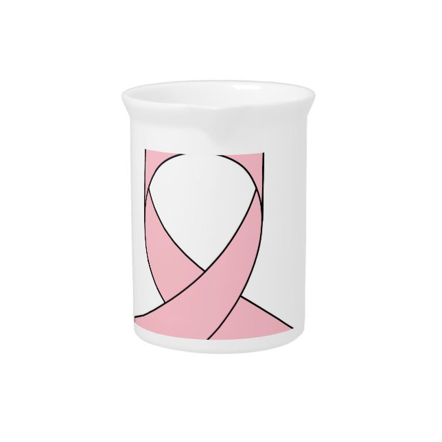 Pink Ribbon Drawing Pitcher (Front)
