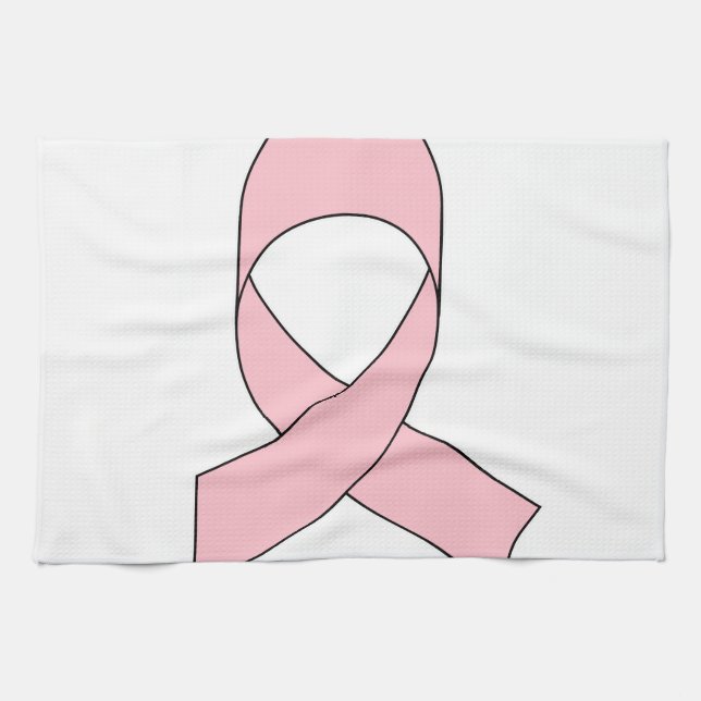 Pink Ribbon Drawing Towel (Horizontal)