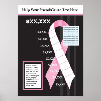Pink Ribbon Effort Gauge Poster
