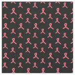 Pink Ribbon Fabric on Black