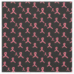 Pink Ribbon Fabric on Black