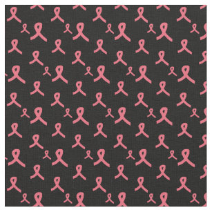 Breast Cancer Hot Pink Ribbon Pattern Fabric