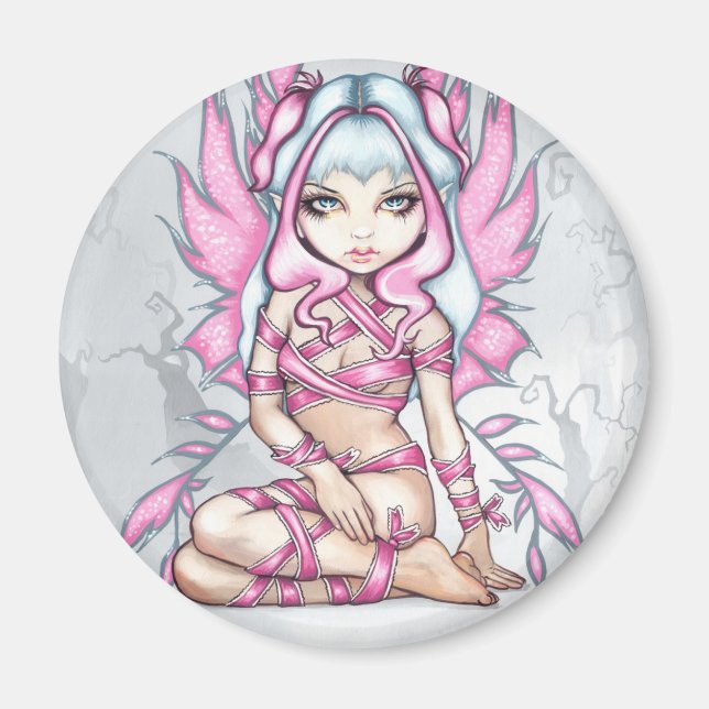 "Pink Ribbon Fairy" Magnet (Front)