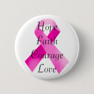 Pink Ribbon Faith Button