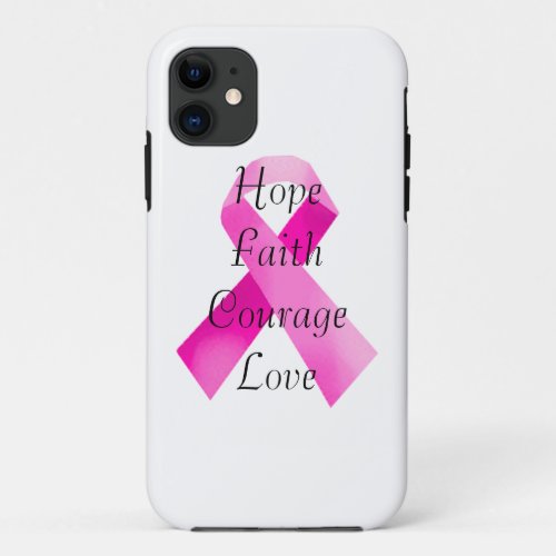 Pink Ribbon Faith iPhone 5 5S Case