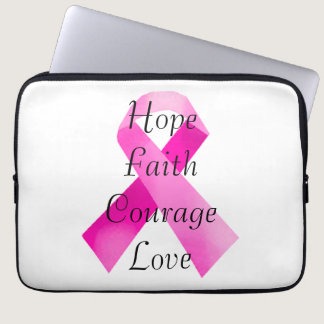 Pink Ribbon Faith Laptop Sleeve