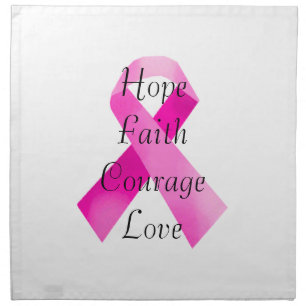 Pink Ribbon Faith Napkins