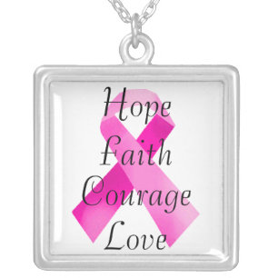 Pink Ribbon Faith Necklace