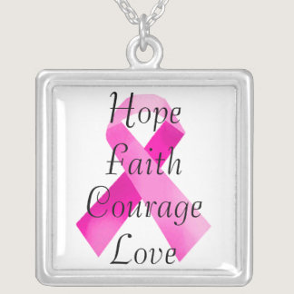 Pink Ribbon Faith Necklace