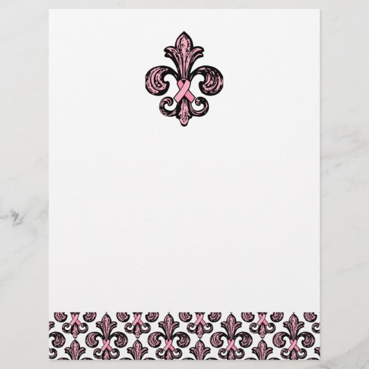 Pink Ribbon Fleur de lis (Front)