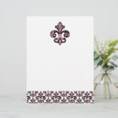 Pink Ribbon Fleur de lis (Standing Front)