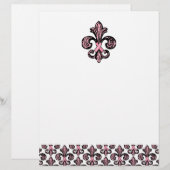 Pink Ribbon Fleur de lis (Front/Back)