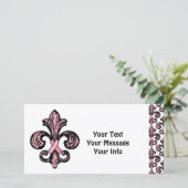 Pink Ribbon Fleur de lis (Standing Front)