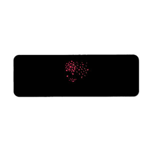 Pink Ribbon Flower Dandelion Breast Cancer Awarene Label