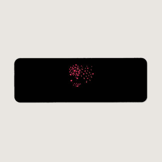 Pink Ribbon Flower Dandelion Breast Cancer Awarene Label